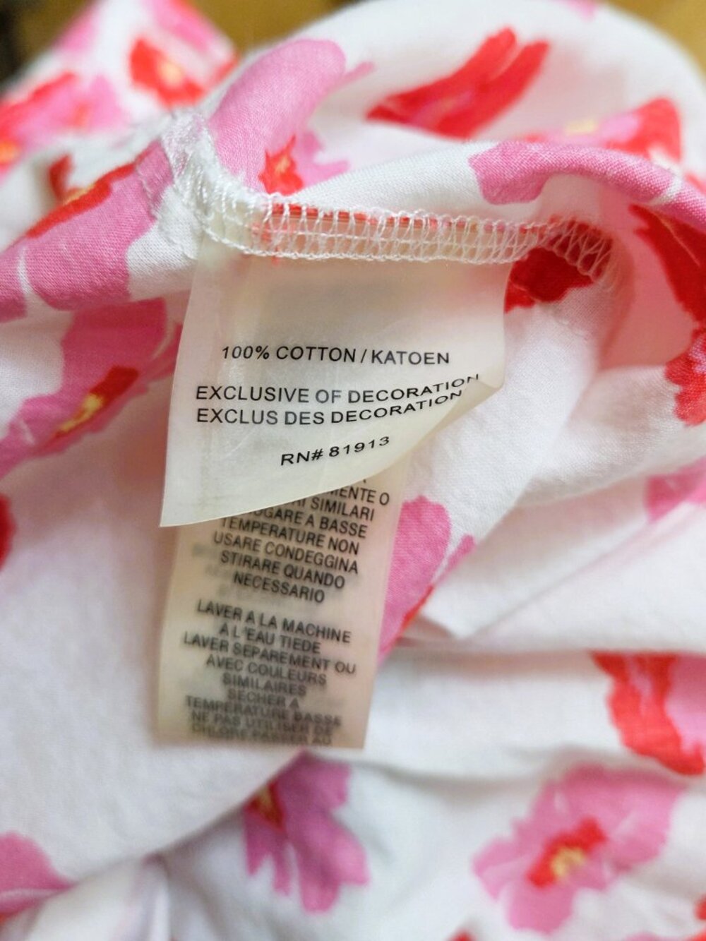 Robert Graham sz M Floral Button Down Shirt Blouse White Pink Embroidery Puff - Picture 10 of 14
